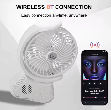 Sing - e ZQS F803 Mini Desktop Fan with Bluetooth Speaker – USB Rechargeable - Saif Al Najmi KwCooling FansSaif Al NajmiSaif Al Najmi KwSing - e ZQS F803 Mini Desktop Fan with Bluetooth Speaker – USB Rechargeable